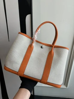HERMES Totes Bags White-Orange A000202609090297