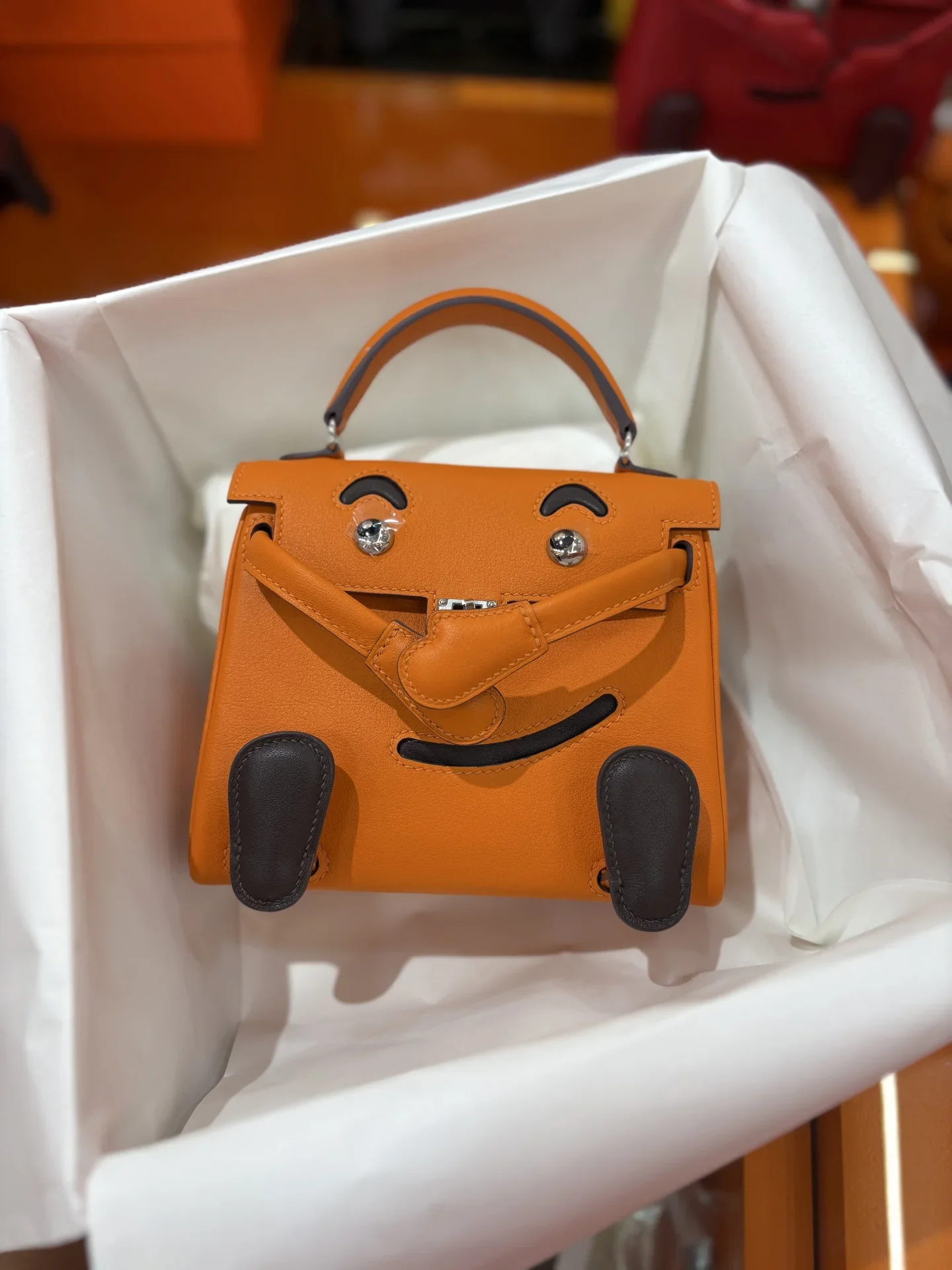 HERMES Trend Bags Orange-Brown 16CM A350202609090251