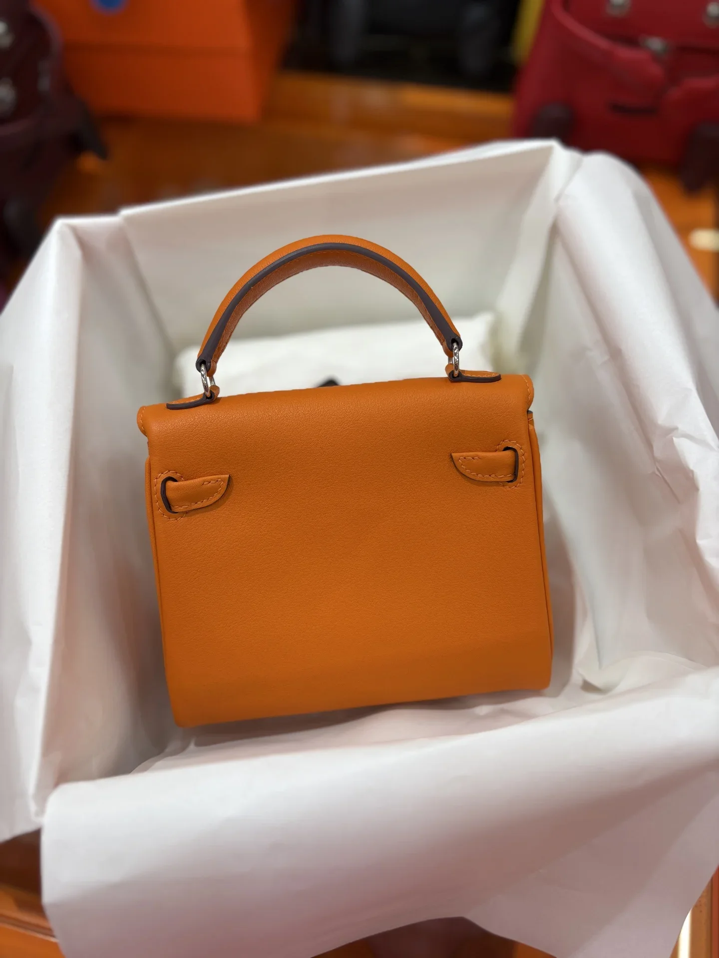 HERMES Trend Bags Orange-Brown 16CM A350202609090251 - Image 7