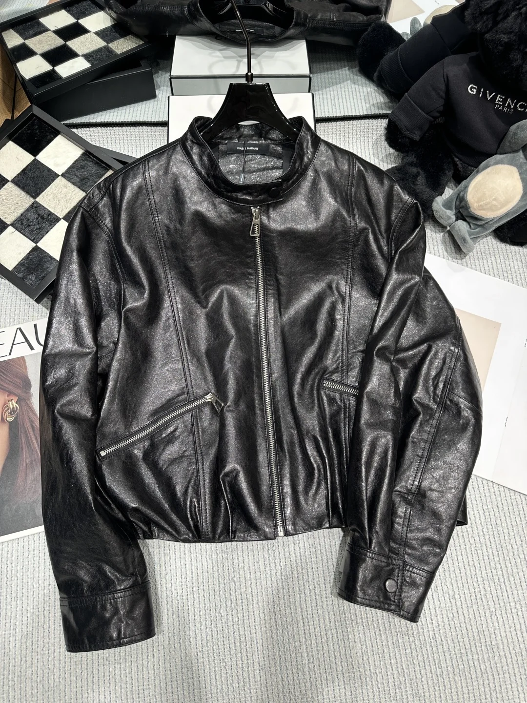 ISABEL MARANT Jackets Waxed Sheepskin Black S-L F80202609060329