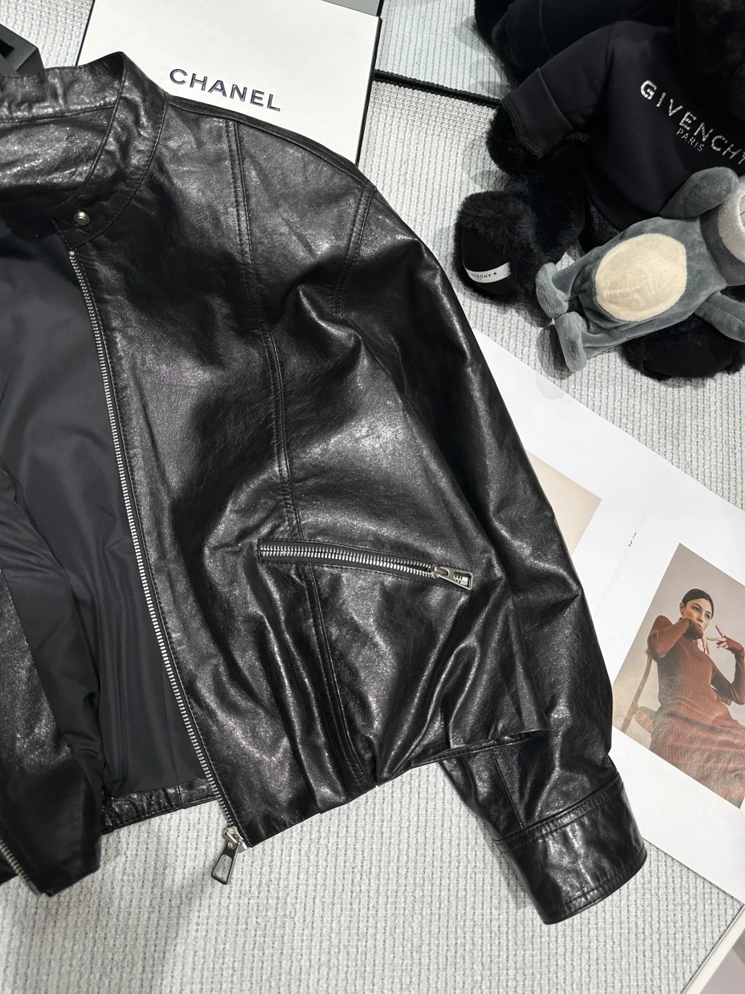 ISABEL MARANT Jackets Waxed Sheepskin Black S-L F80202609060329 - Image 3