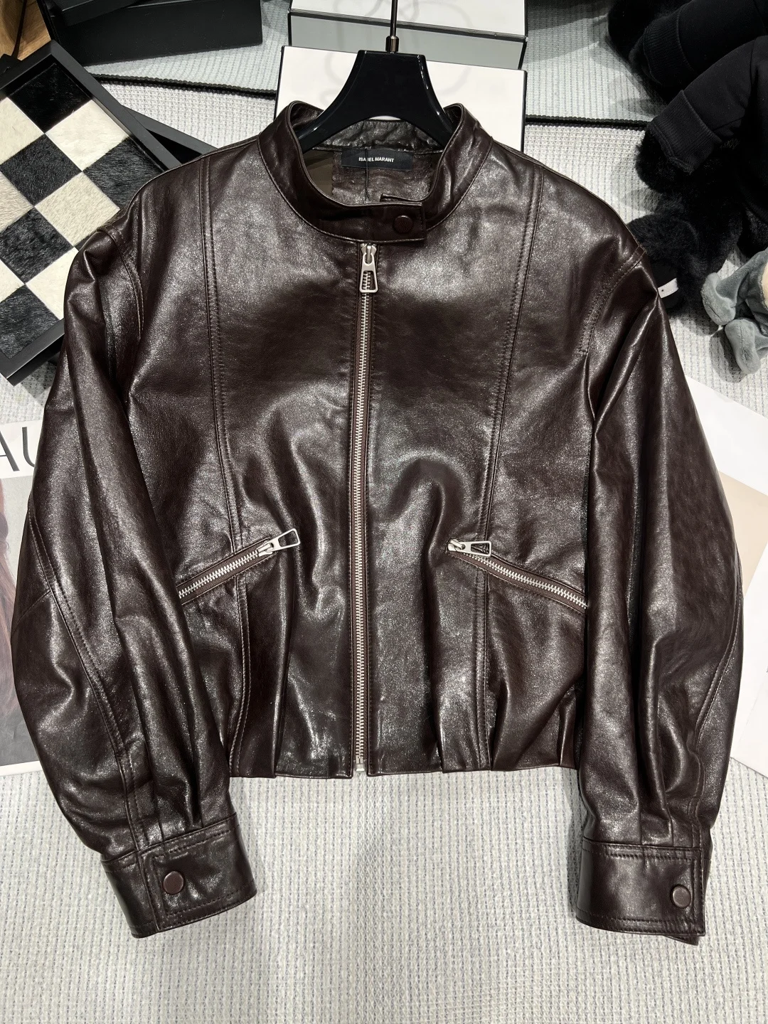 ISABEL MARANT Jackets Waxed Sheepskin Brown S-L F80202609060328