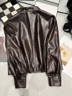 Alternative view of ISABEL MARANT Jackets Waxed Sheepskin Brown S-L F80202609060328