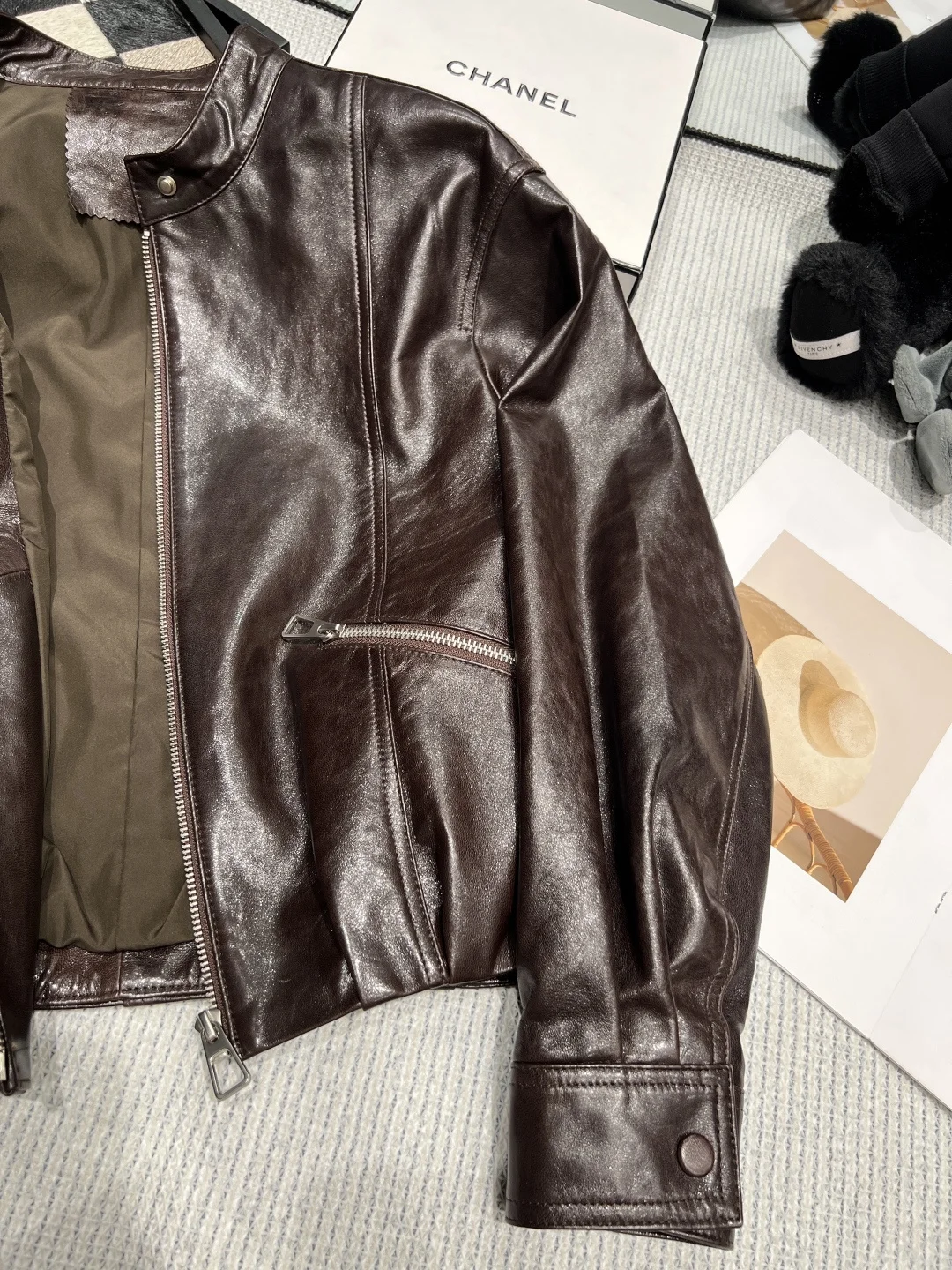 ISABEL MARANT Jackets Waxed Sheepskin Brown S-L F80202609060328 - Image 3