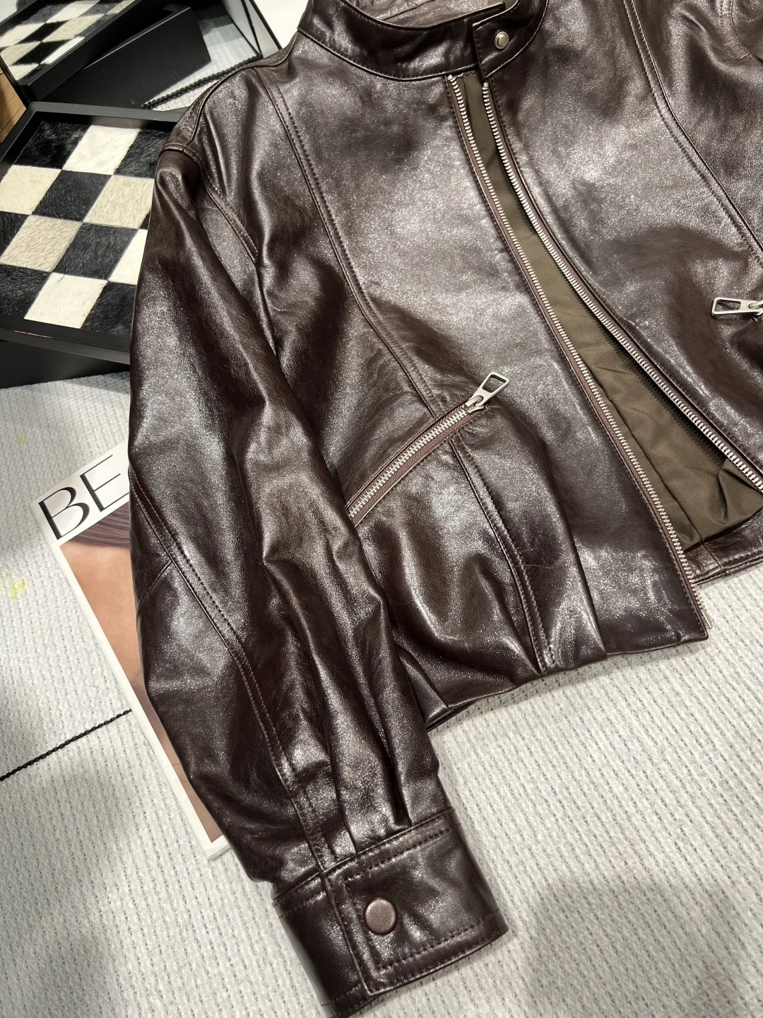 ISABEL MARANT Jackets Waxed Sheepskin Brown S-L F80202609060328 - Image 4