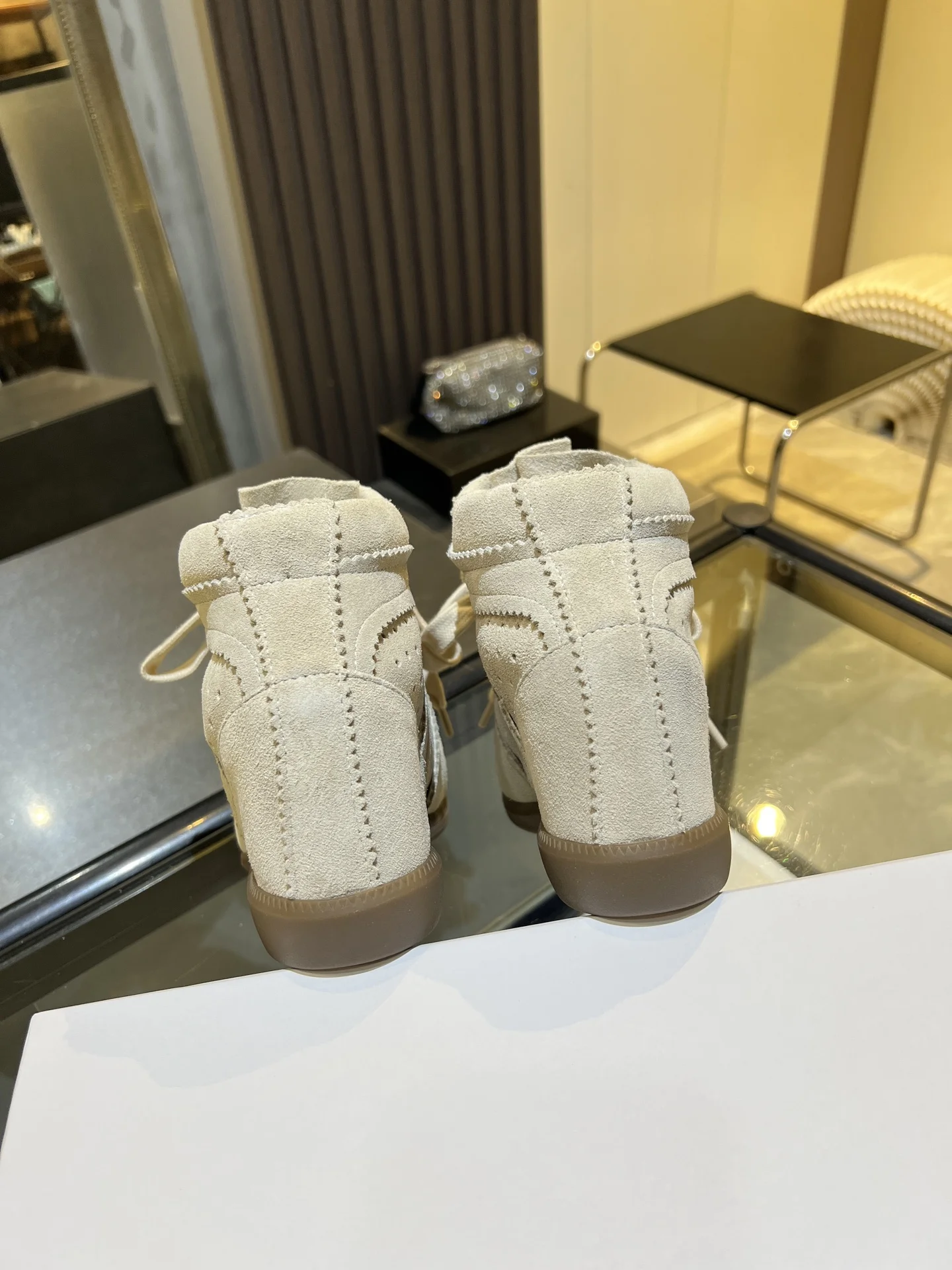 ISABEL MARANT Sneakers Suede Beige-Brown EU35-40 B90202609110899 - Image 10