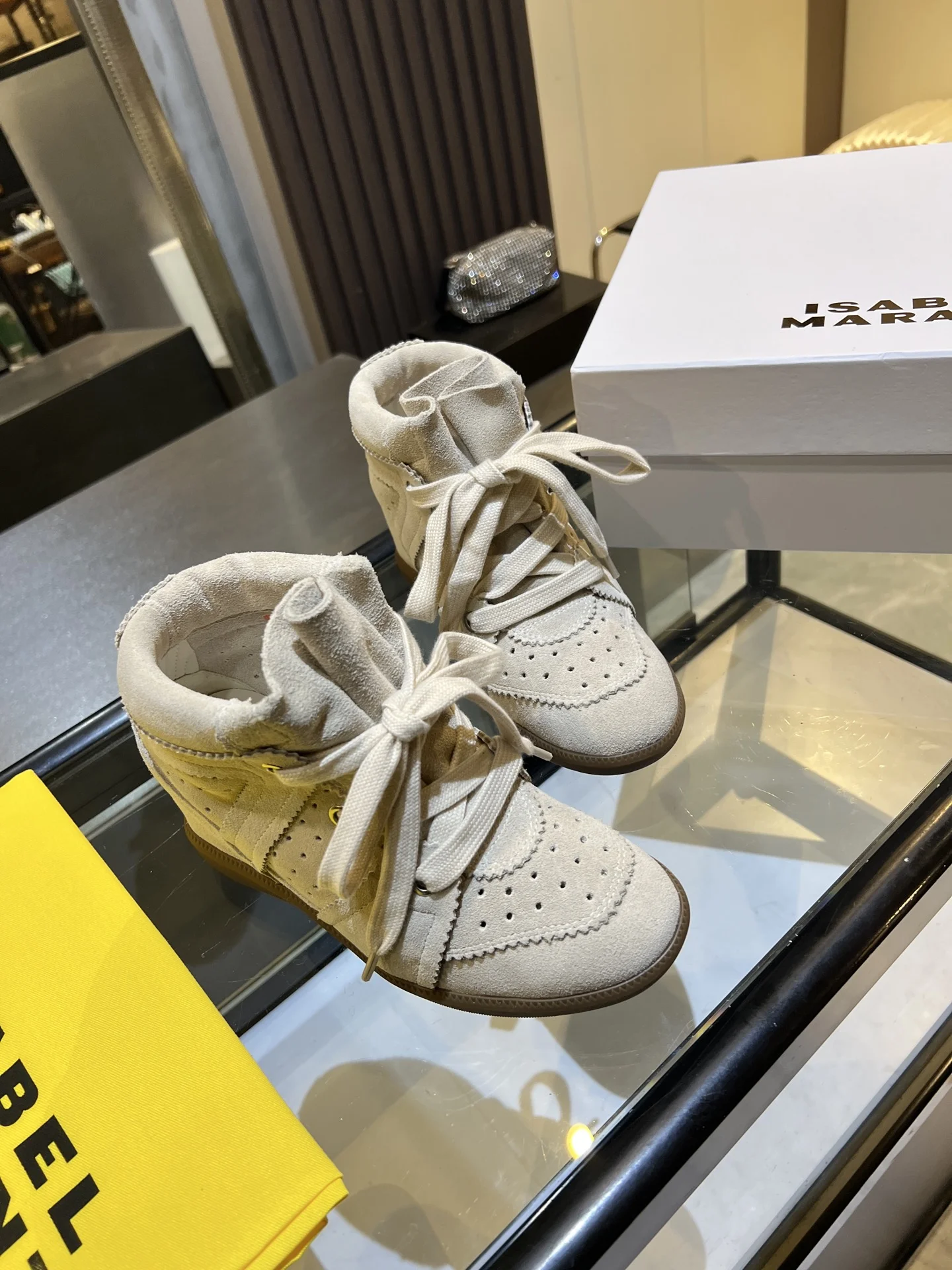 ISABEL MARANT Sneakers Suede Beige-Brown EU35-40 B90202609110899 - Image 13