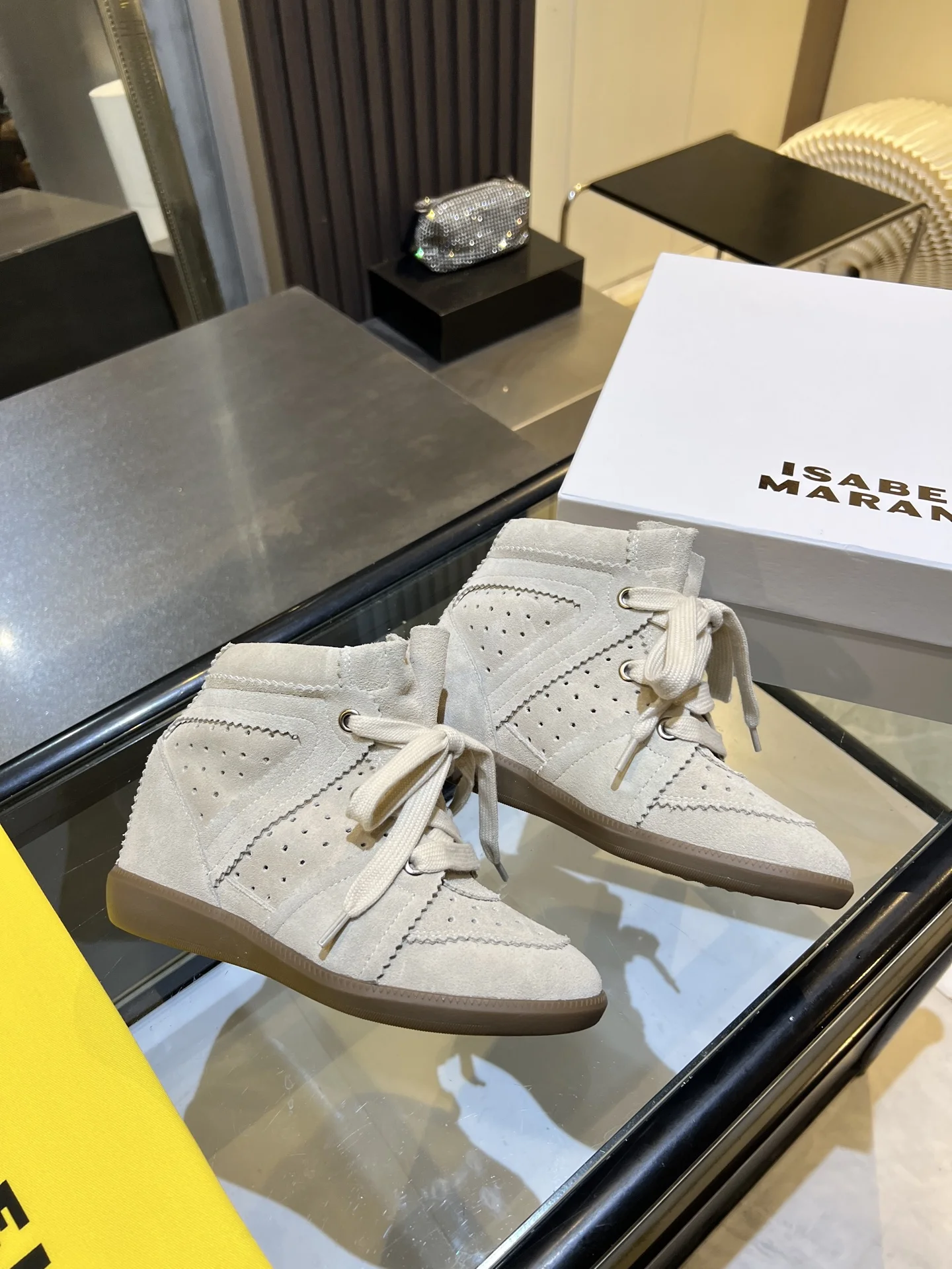 ISABEL MARANT Sneakers Suede Beige-Brown EU35-40 B90202609110899 - Image 14