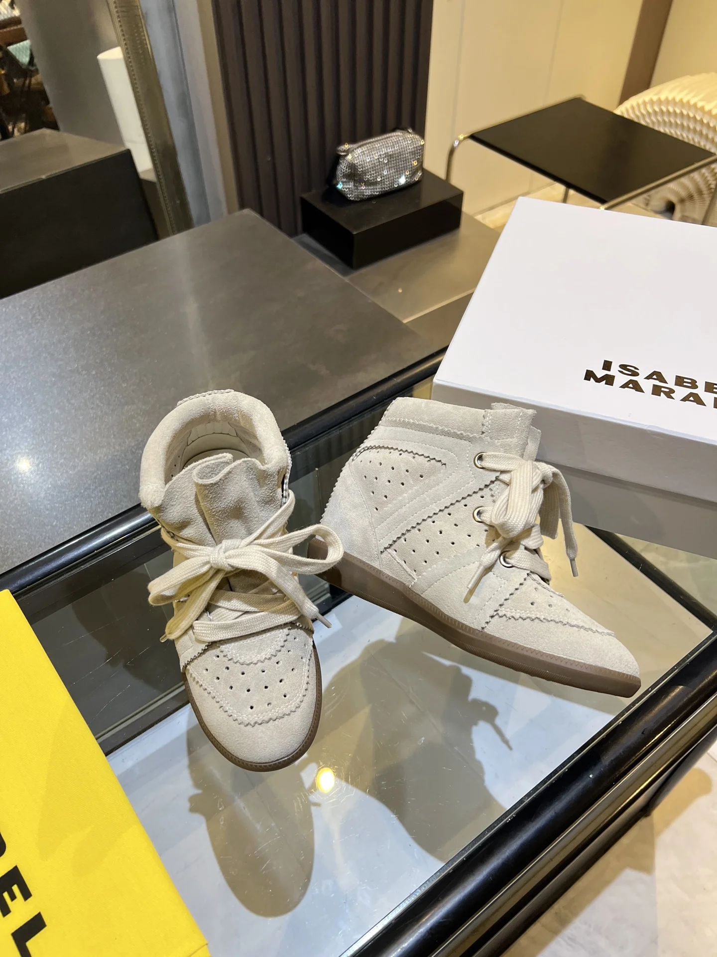 ISABEL MARANT Sneakers Suede Beige-Brown EU35-40 B90202609110899 - Image 2