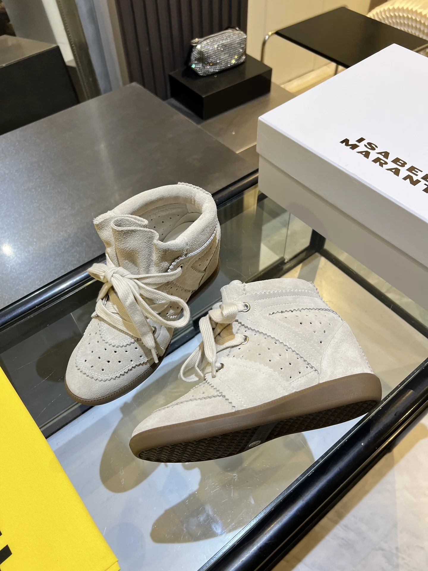 ISABEL MARANT Sneakers Suede Beige-Brown EU35-40 B90202609110899 - Image 4