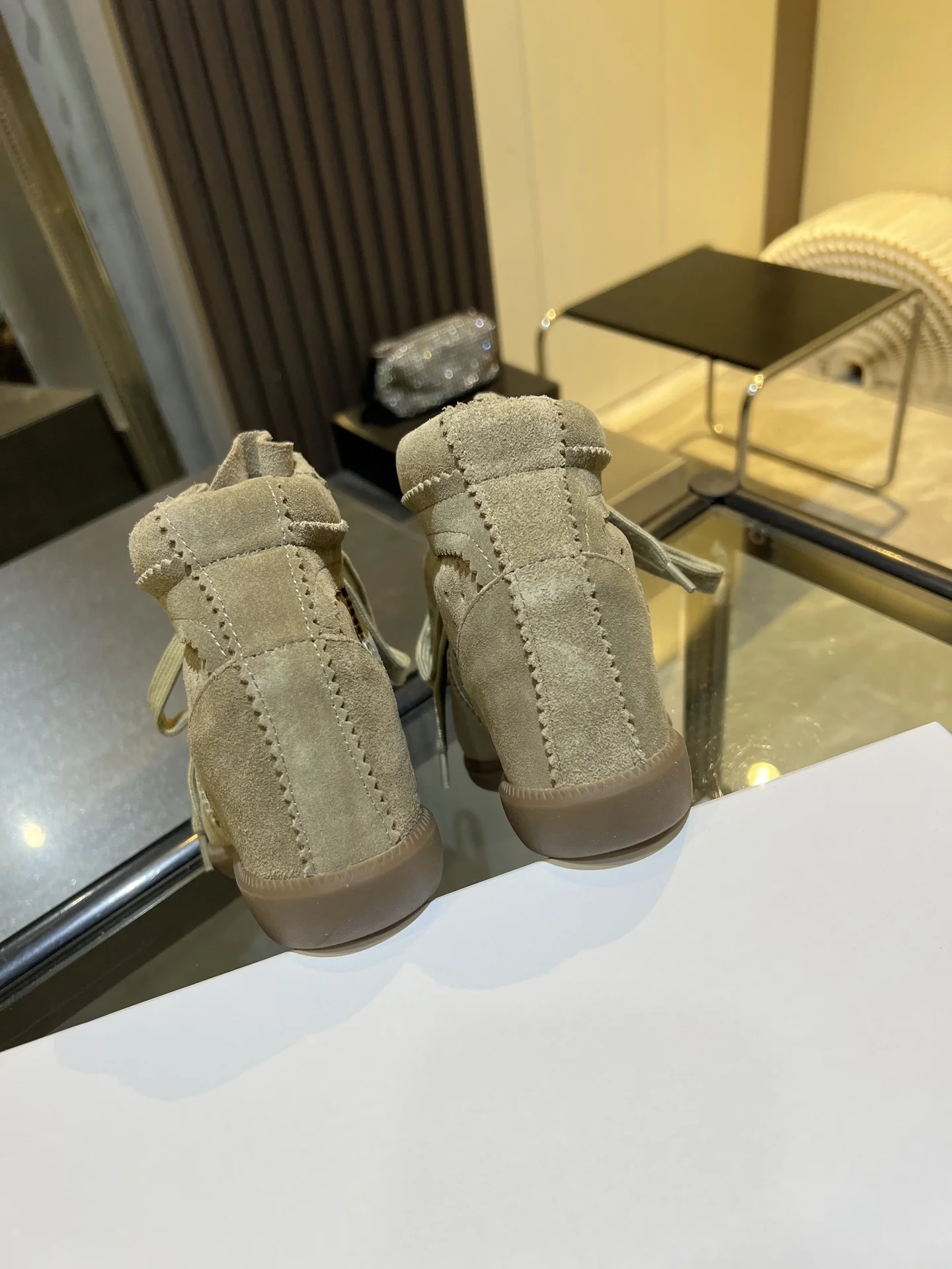 ISABEL MARANT Sneakers Suede Beige-Brown EU35-40 B90202609110900 - Image 10