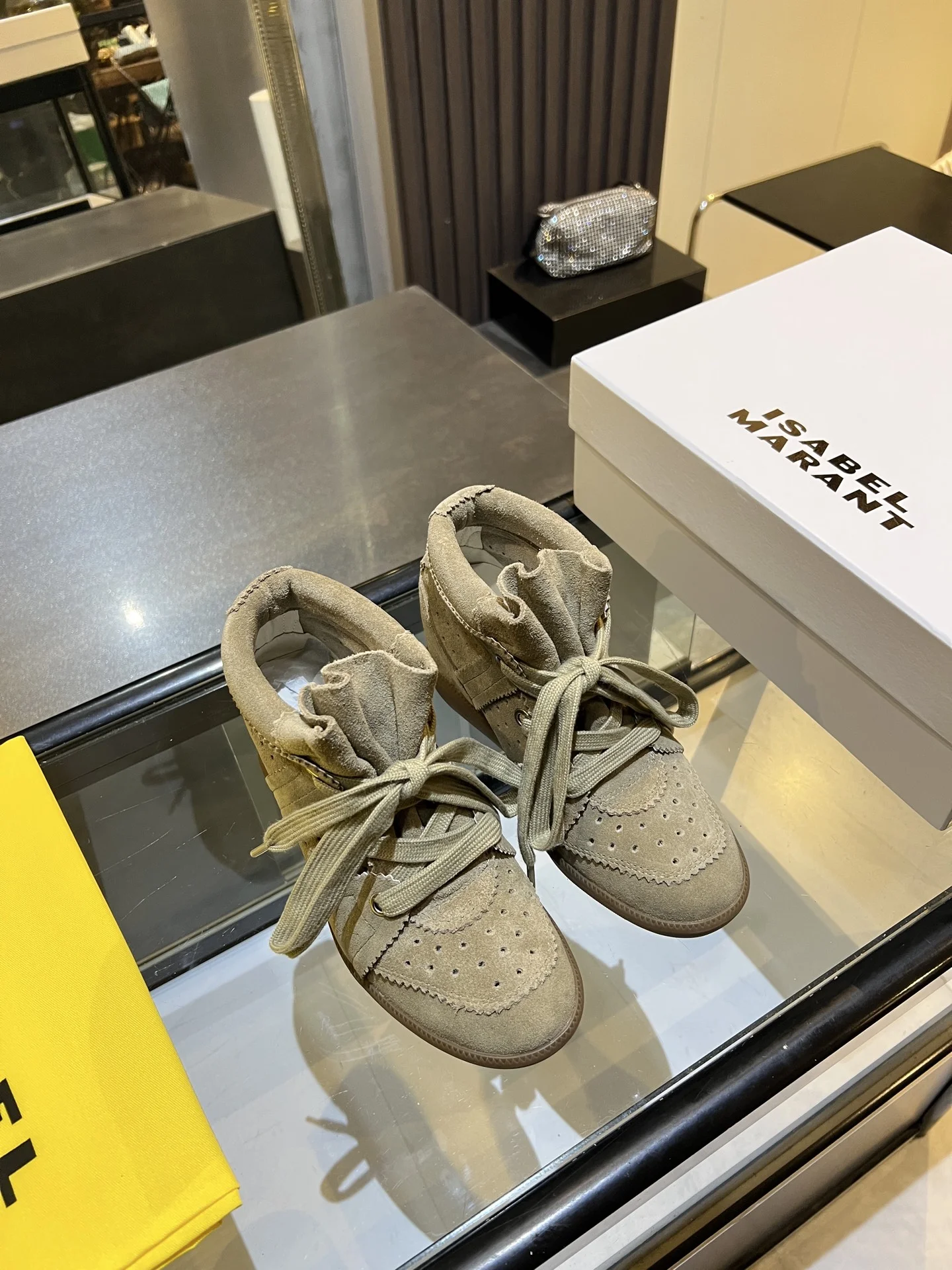 ISABEL MARANT Sneakers Suede Beige-Brown EU35-40 B90202609110900 - Image 12