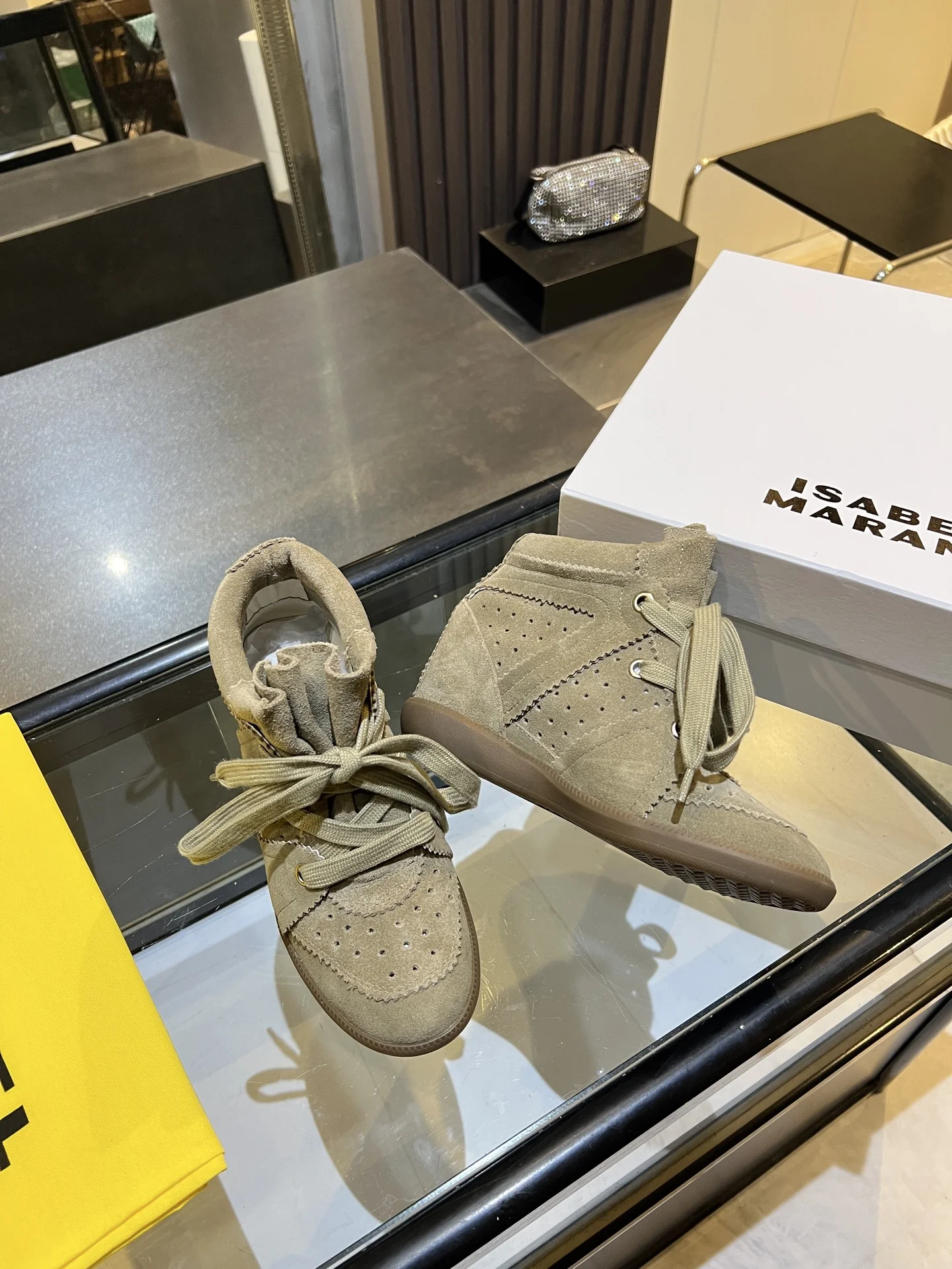 ISABEL MARANT Sneakers Suede Beige-Brown EU35-40 B90202609110900 - Image 3