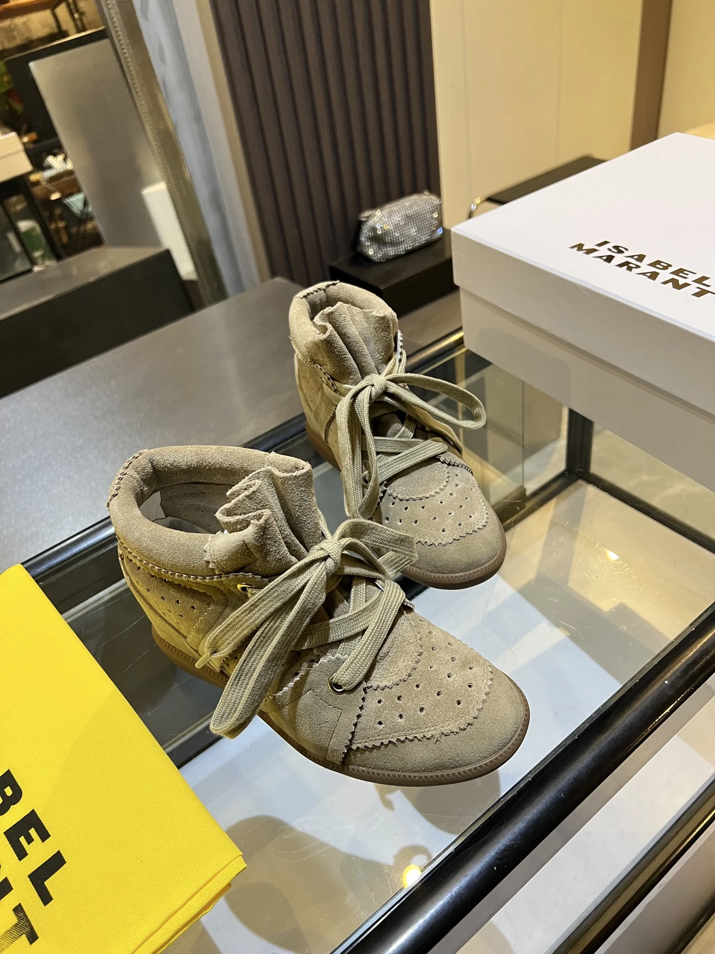 ISABEL MARANT Sneakers Suede Beige-Brown EU35-40 B90202609110900 - Image 6