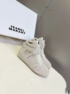 Alternative view of ISABEL MARANT Sneakers Suede Grey-White EU35-40 B60202609111839