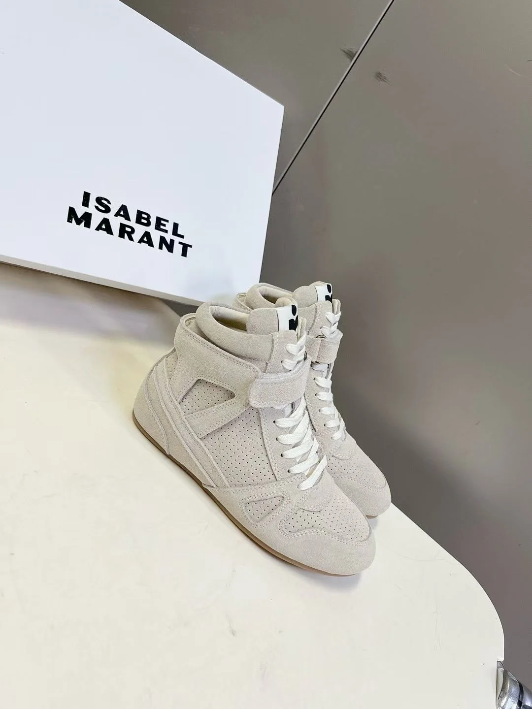 ISABEL MARANT Sneakers Suede Grey-White EU35-40 B60202609111839 - Image 2