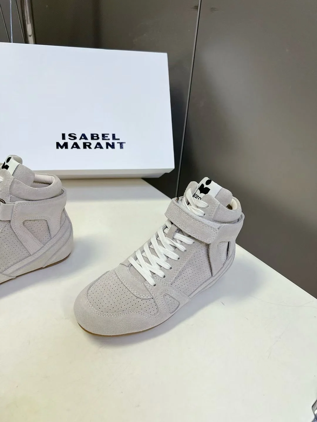ISABEL MARANT Sneakers Suede Grey-White EU35-40 B60202609111839 - Image 3