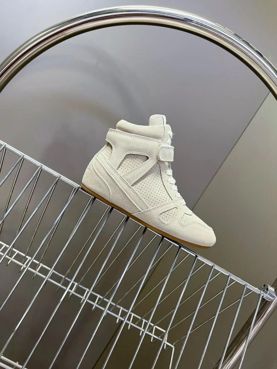 ISABEL MARANT Sneakers Suede Grey-White EU35-40 B60202609111839 - Image 5