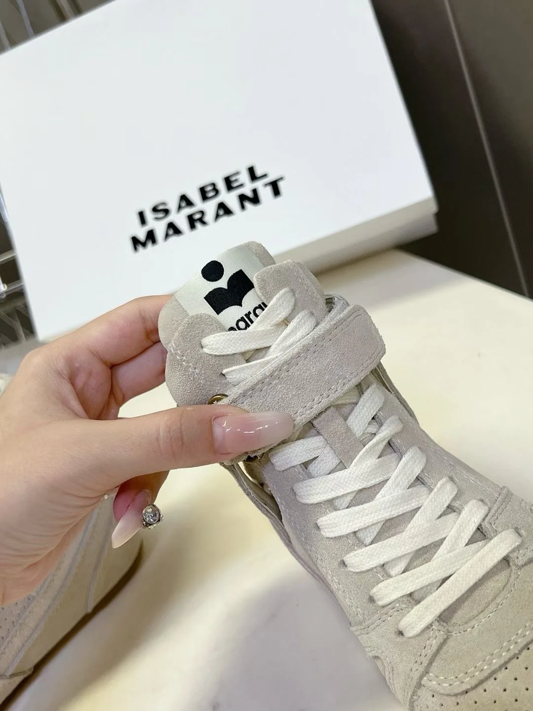 ISABEL MARANT Sneakers Suede Grey-White EU35-40 B60202609111839 - Image 7