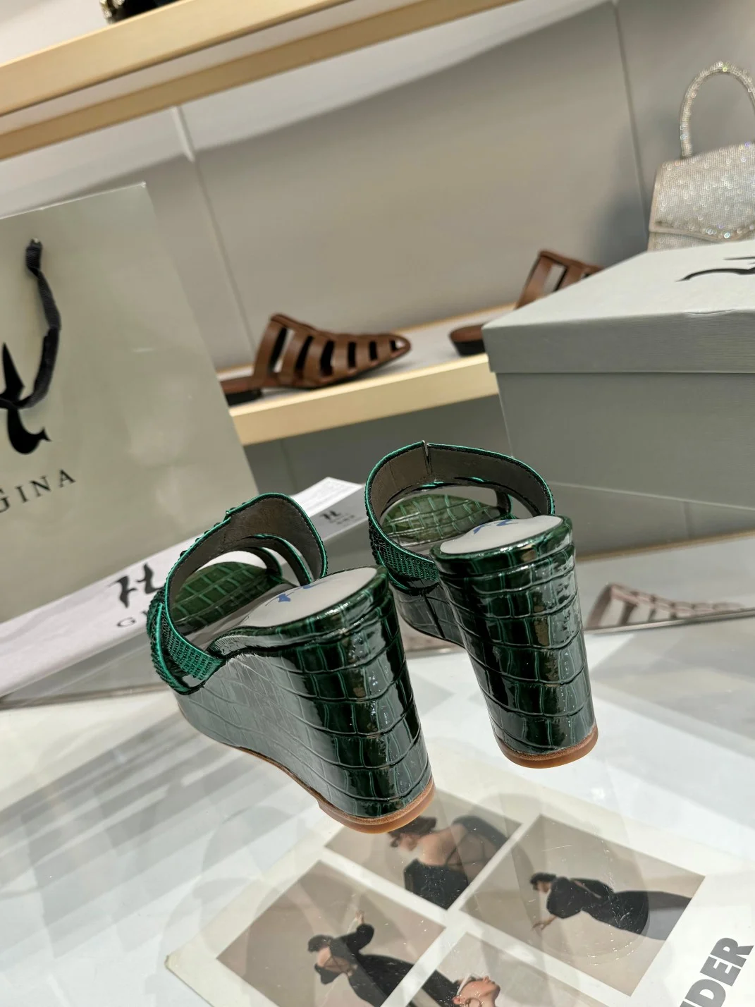 JIL SANDER Sandals Leather Rubber Green EU36-41 B60202609111327 - Image 4