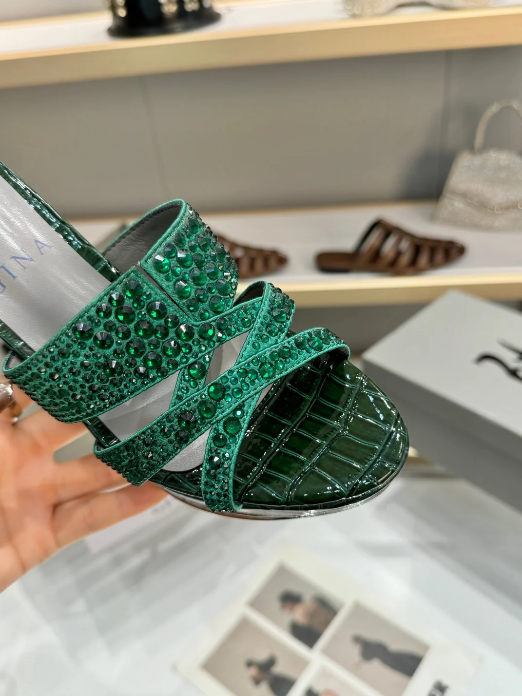 JIL SANDER Sandals Leather Rubber Green EU36-41 B60202609111327 - Image 6