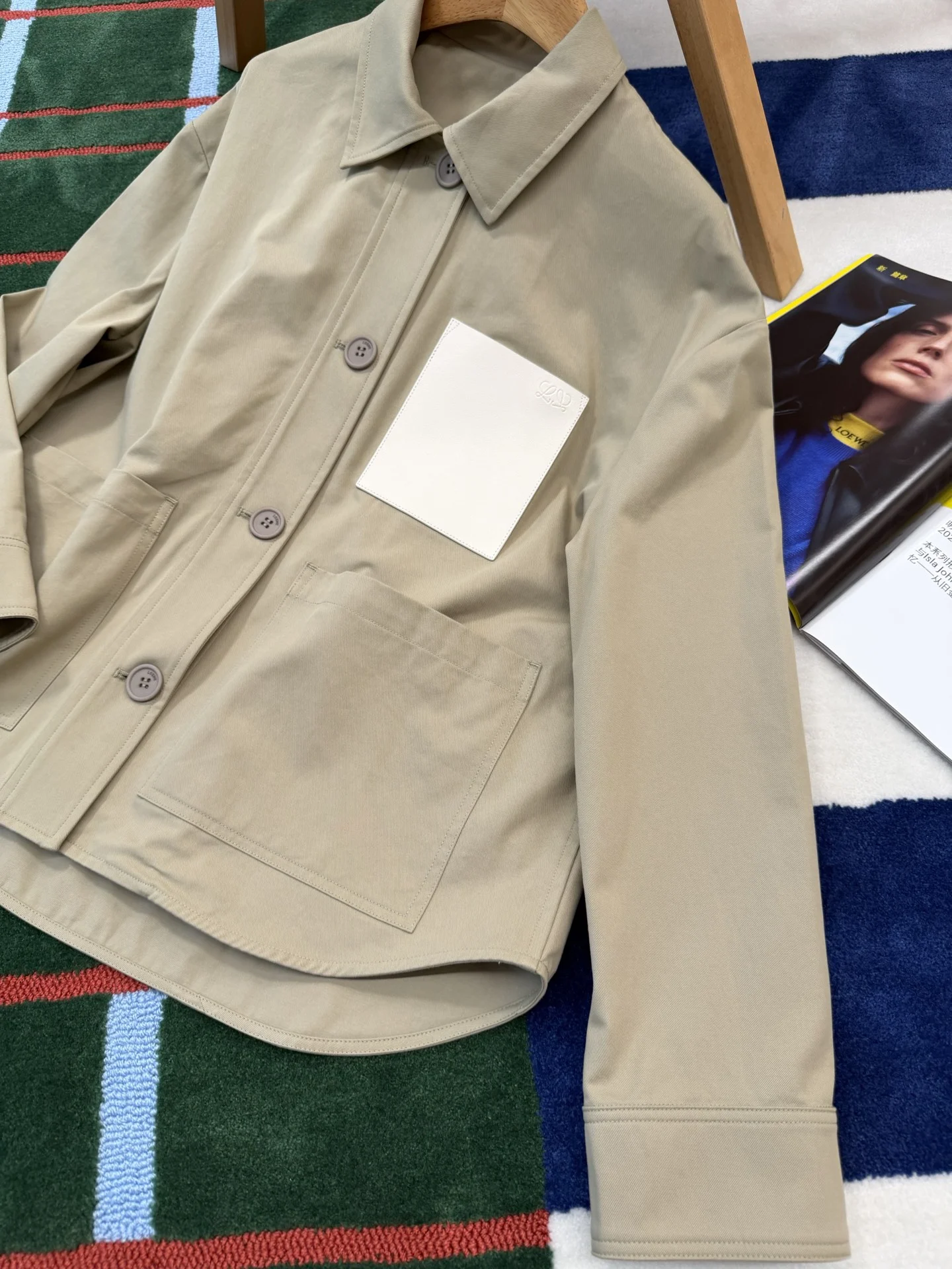 LOEWE Jackets Beige S-L D95202609062785 - Image 3