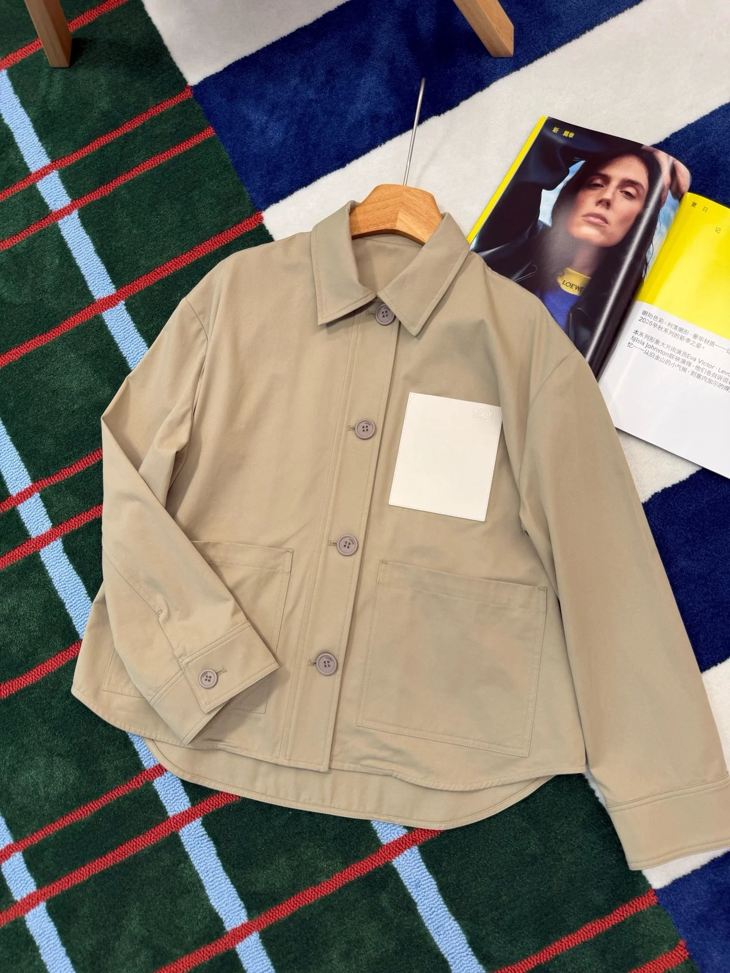 LOEWE Jackets Beige S-L D95202609062785 - Image 7