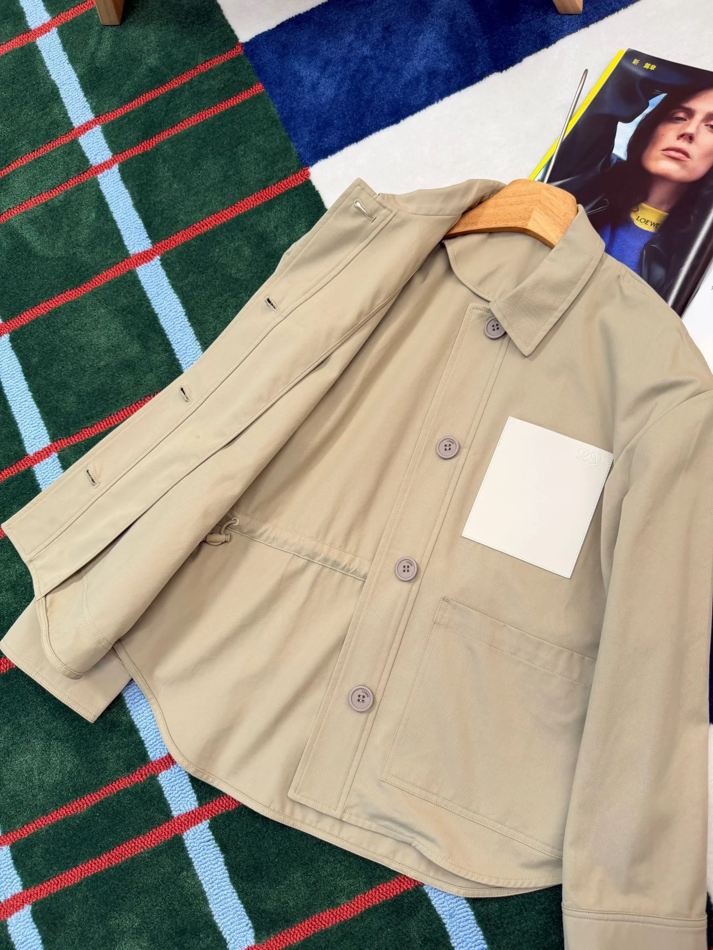 LOEWE Jackets Beige S-L D95202609062785 - Image 8