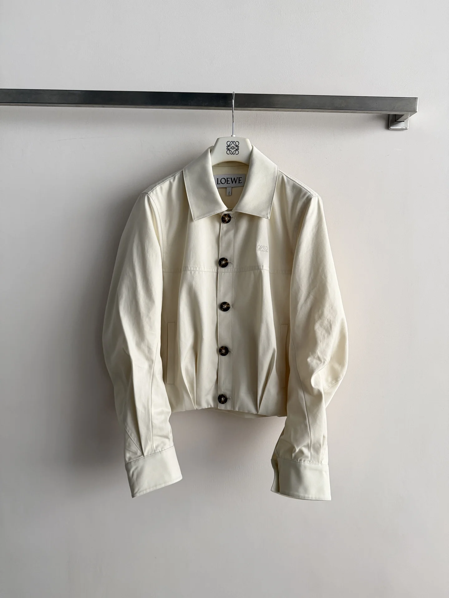 LOEWE Jackets Cotton Blend Cream-Brown S-M-L D45202609061589