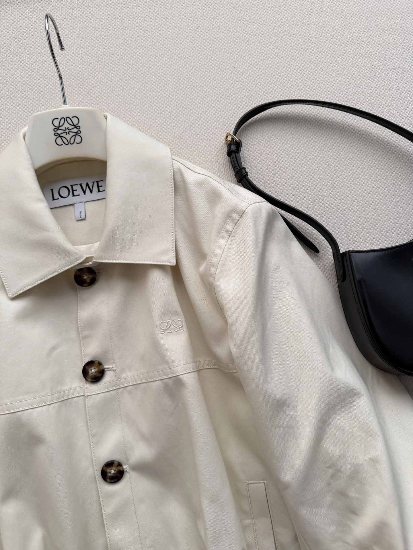 LOEWE Jackets Cotton Blend Cream-Brown S-M-L D45202609061589 - Image 6