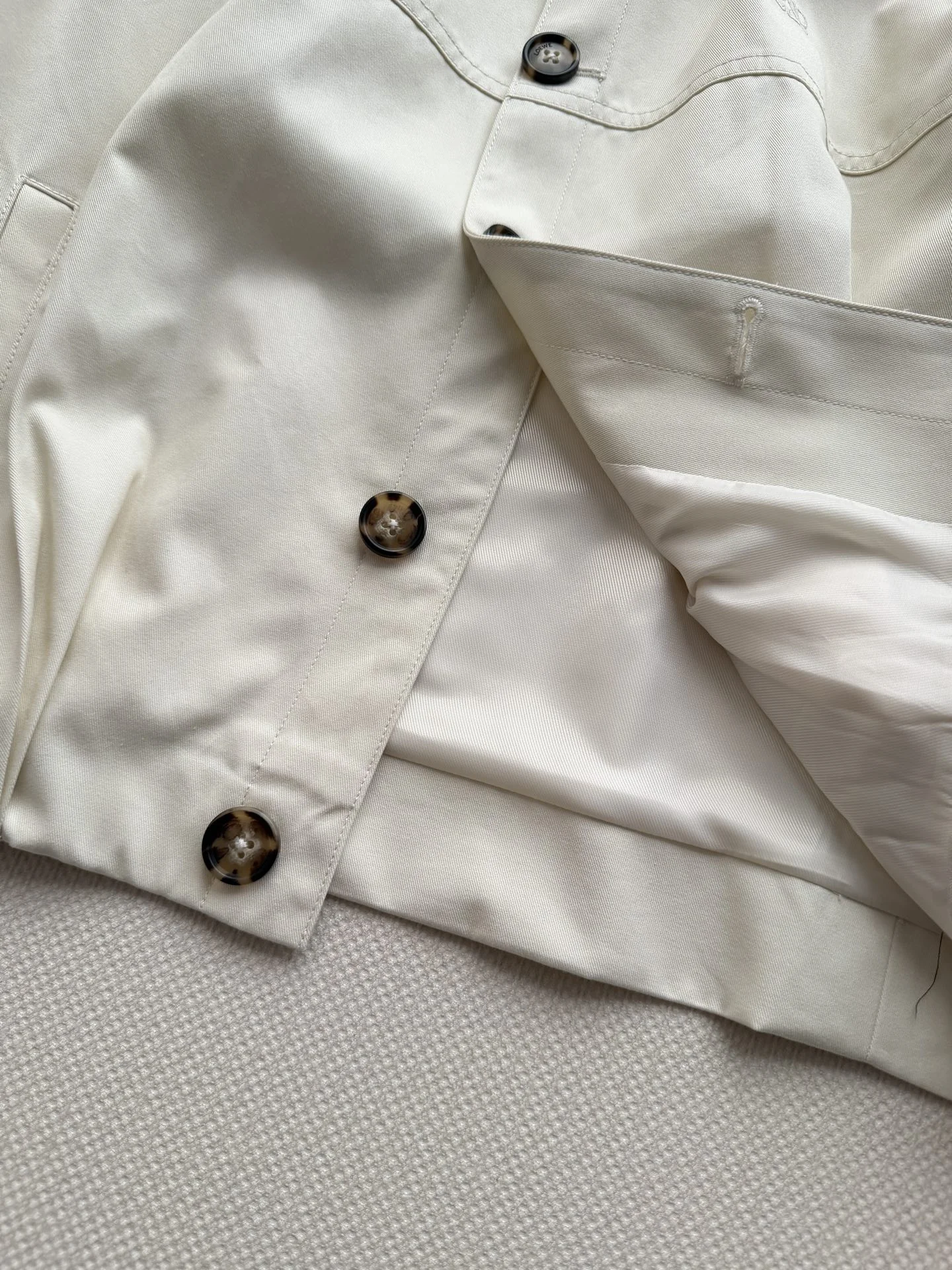 LOEWE Jackets Cotton Blend Cream-Brown S-M-L D45202609061589 - Image 8