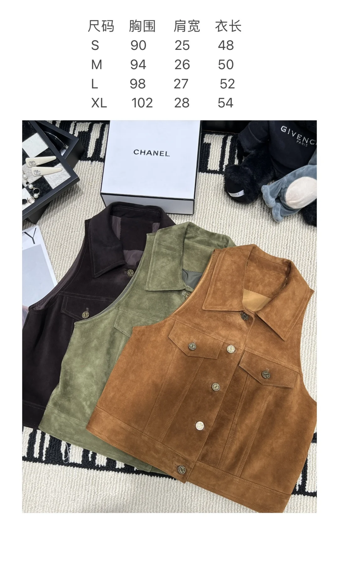 LOEWE Jackets Suede Brown-Gold S-XL E35202609061878 - Image 8
