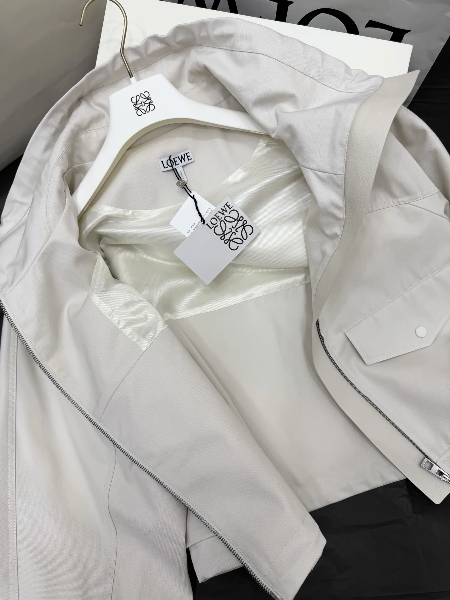 LOEWE Jackets White-Gray S-L G85202609062638 - Image 2