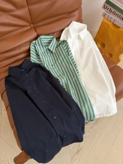 LOEWE Shirts Black-Green-White S-L C15202609063062