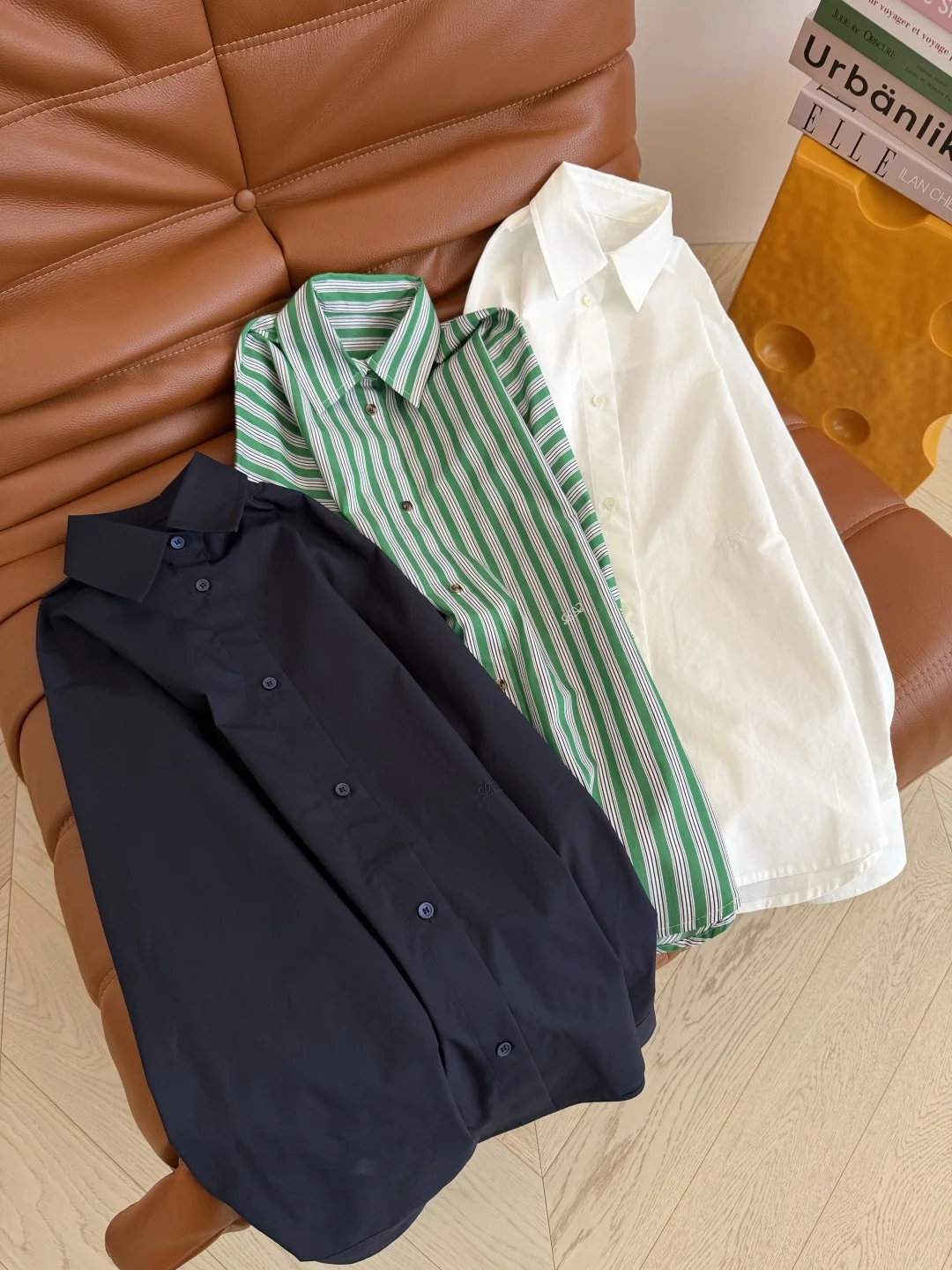 LOEWE Shirts Black-Green-White S-L C15202609063062