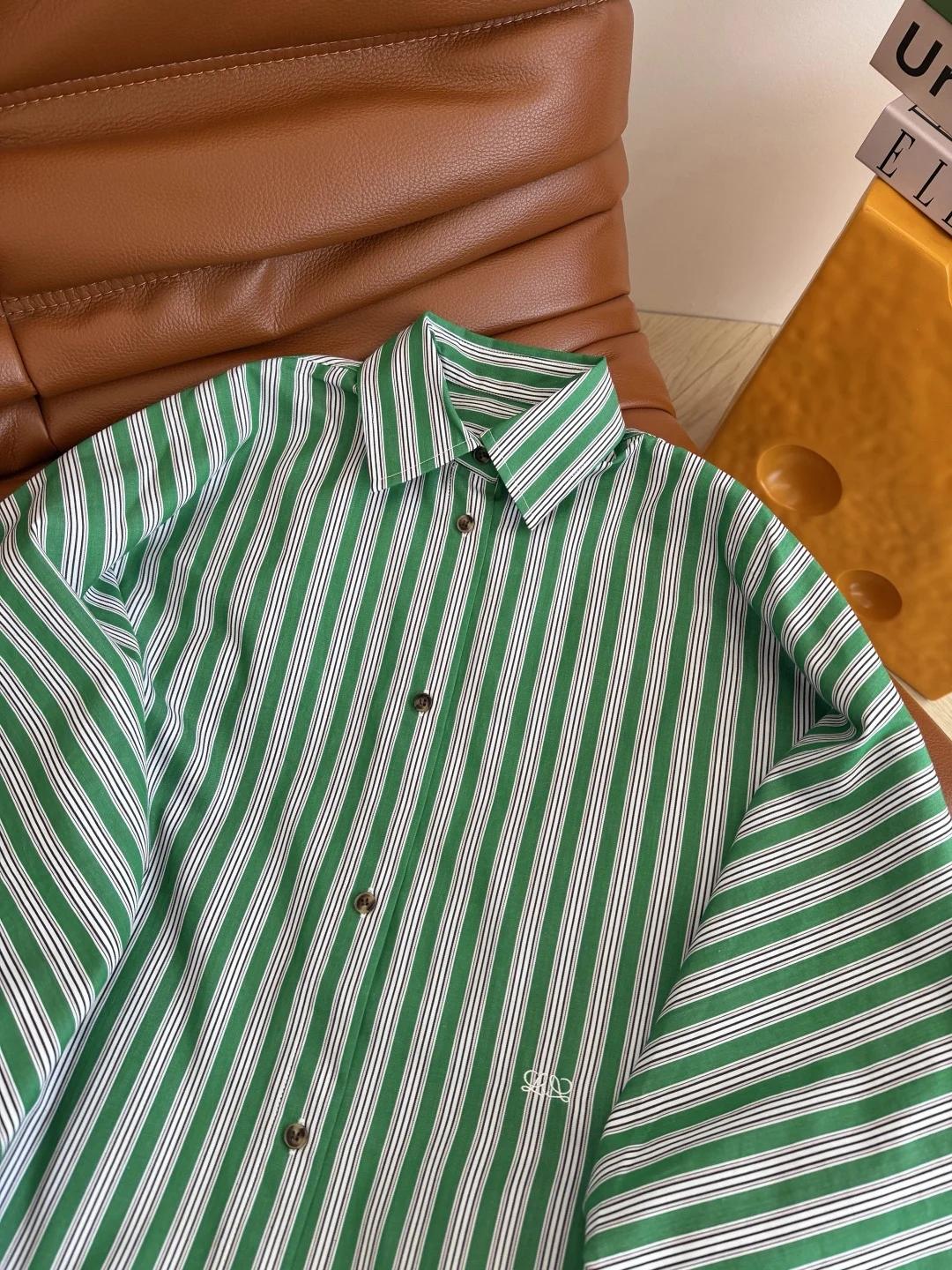 LOEWE Shirts Black-Green-White S-L C15202609063062 - Image 4