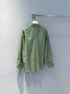 Alternative view of LOEWE Shirts Green-White S-L C20202609062273