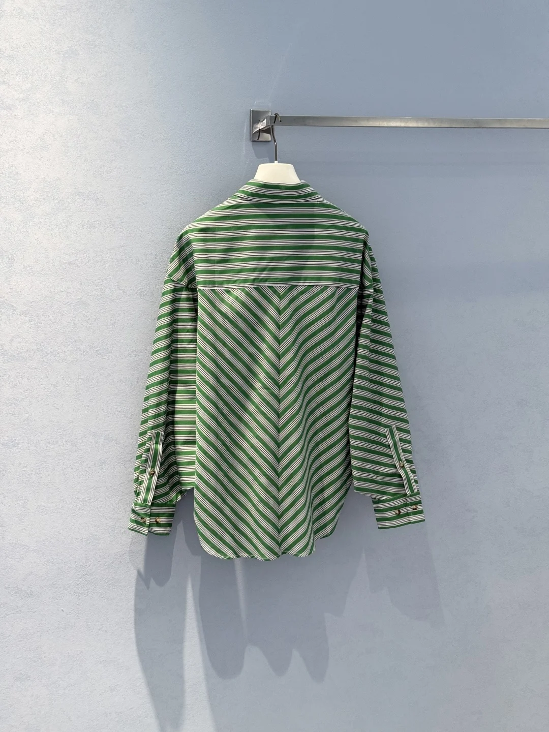 LOEWE Shirts Green-White S-L C20202609062273 - Image 2