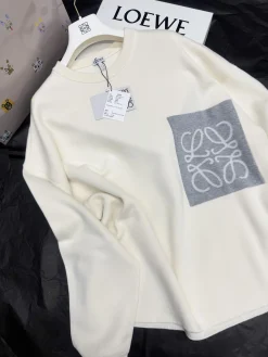 LOEWE Sweaters Cream-Gray S-L C85202609061005