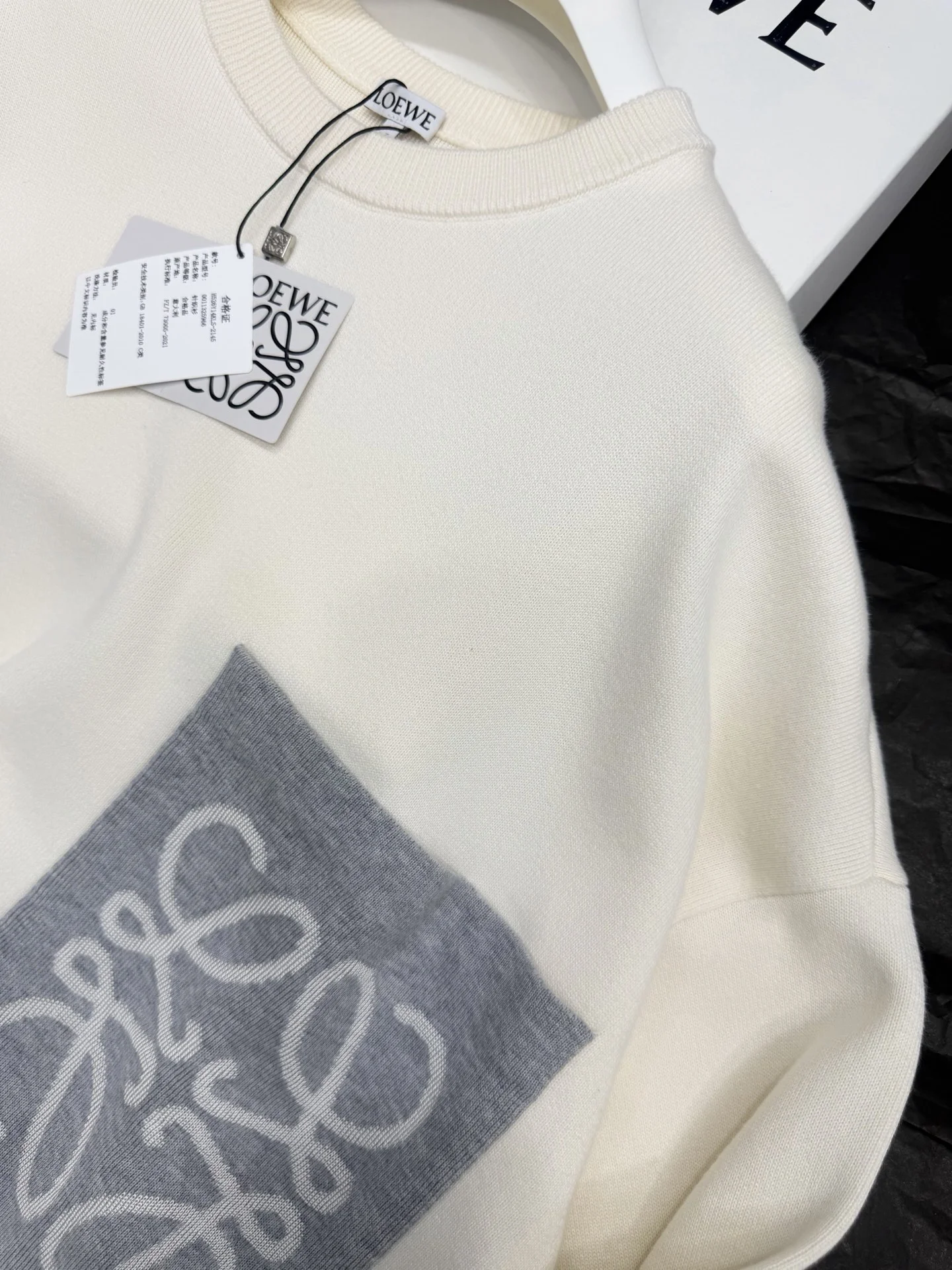 LOEWE Sweaters Cream-Gray S-L C85202609061005 - Image 5