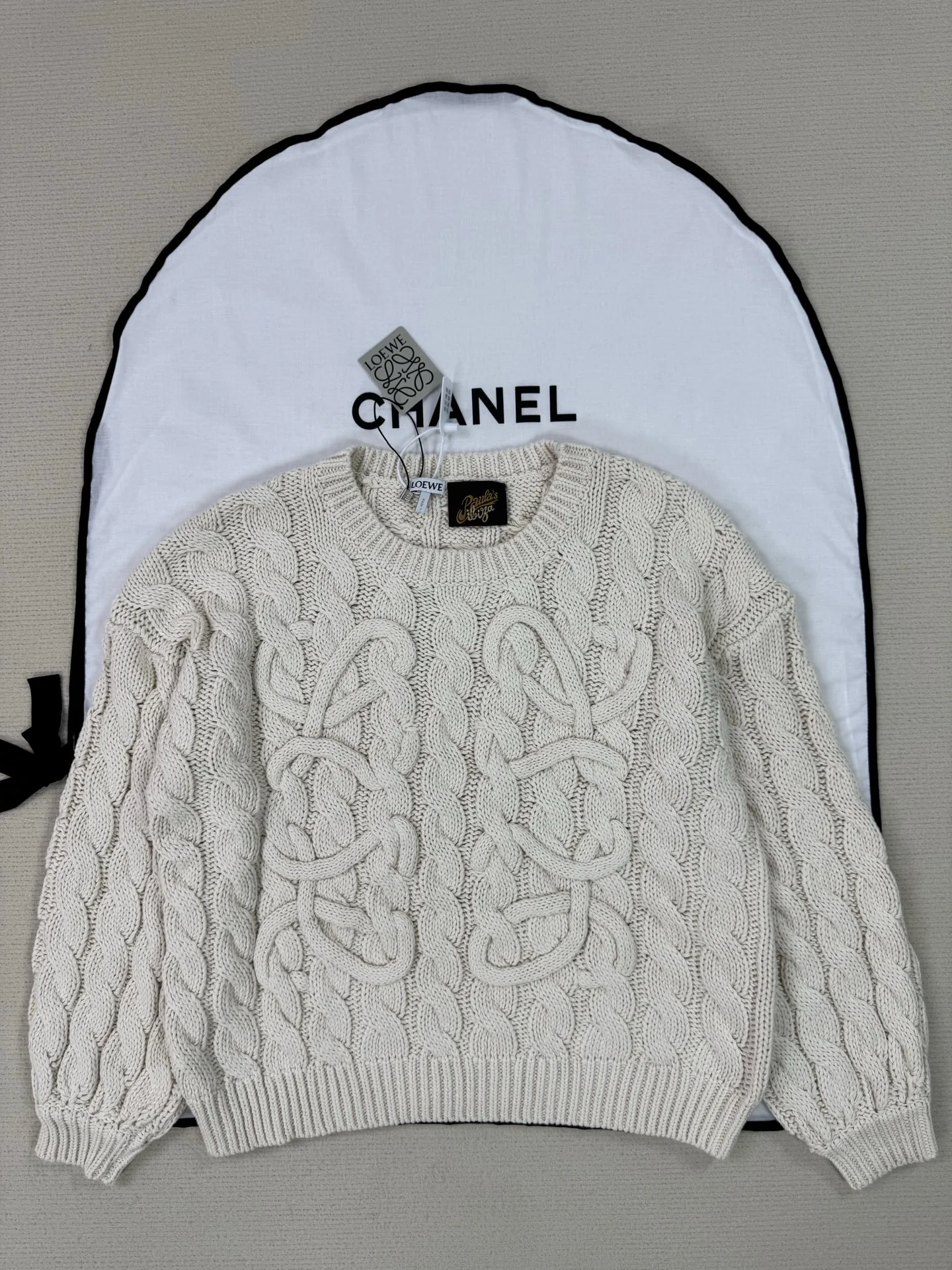 LOEWE Sweaters Cream S-L C45202609060220