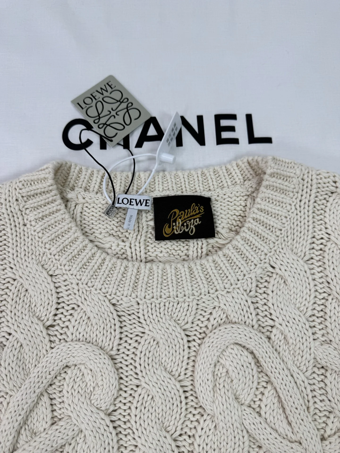LOEWE Sweaters Cream S-L C45202609060220 - Image 4