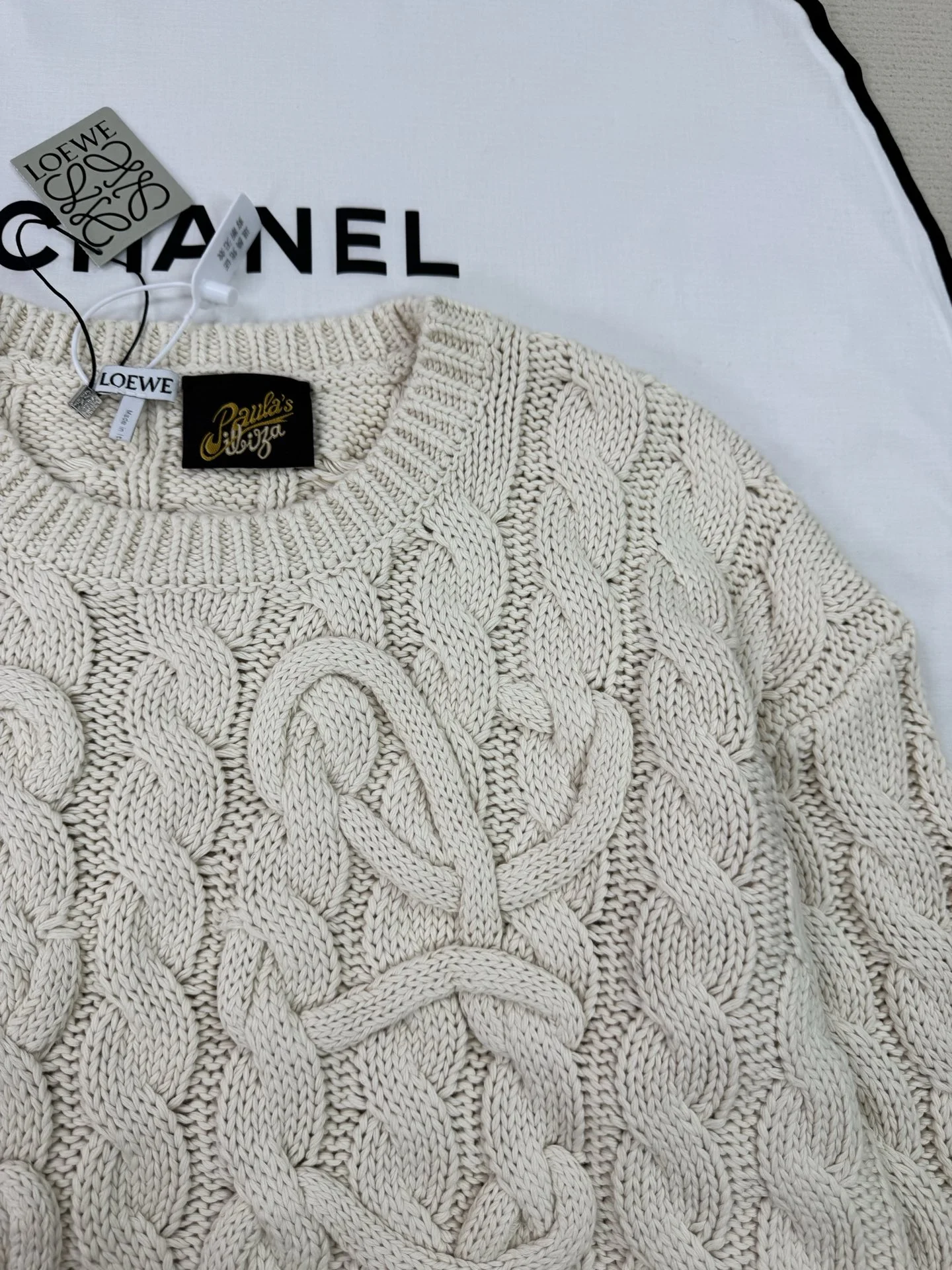 LOEWE Sweaters Cream S-L C45202609060220 - Image 5