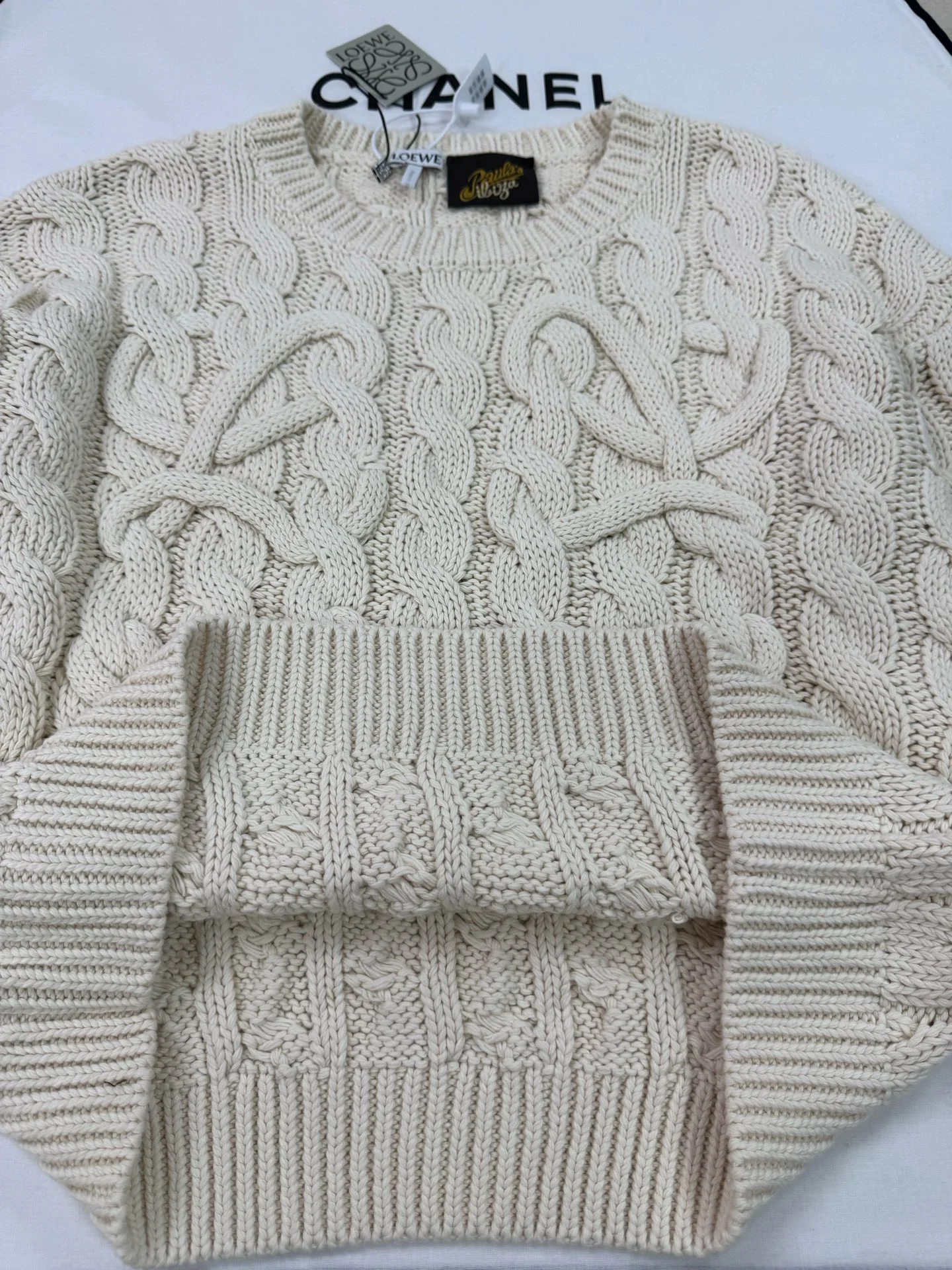 LOEWE Sweaters Cream S-L C45202609060220 - Image 8