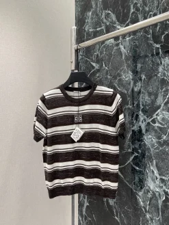 Alternative view of LOEWE T-shirts Brown-White S-L B00202609061648