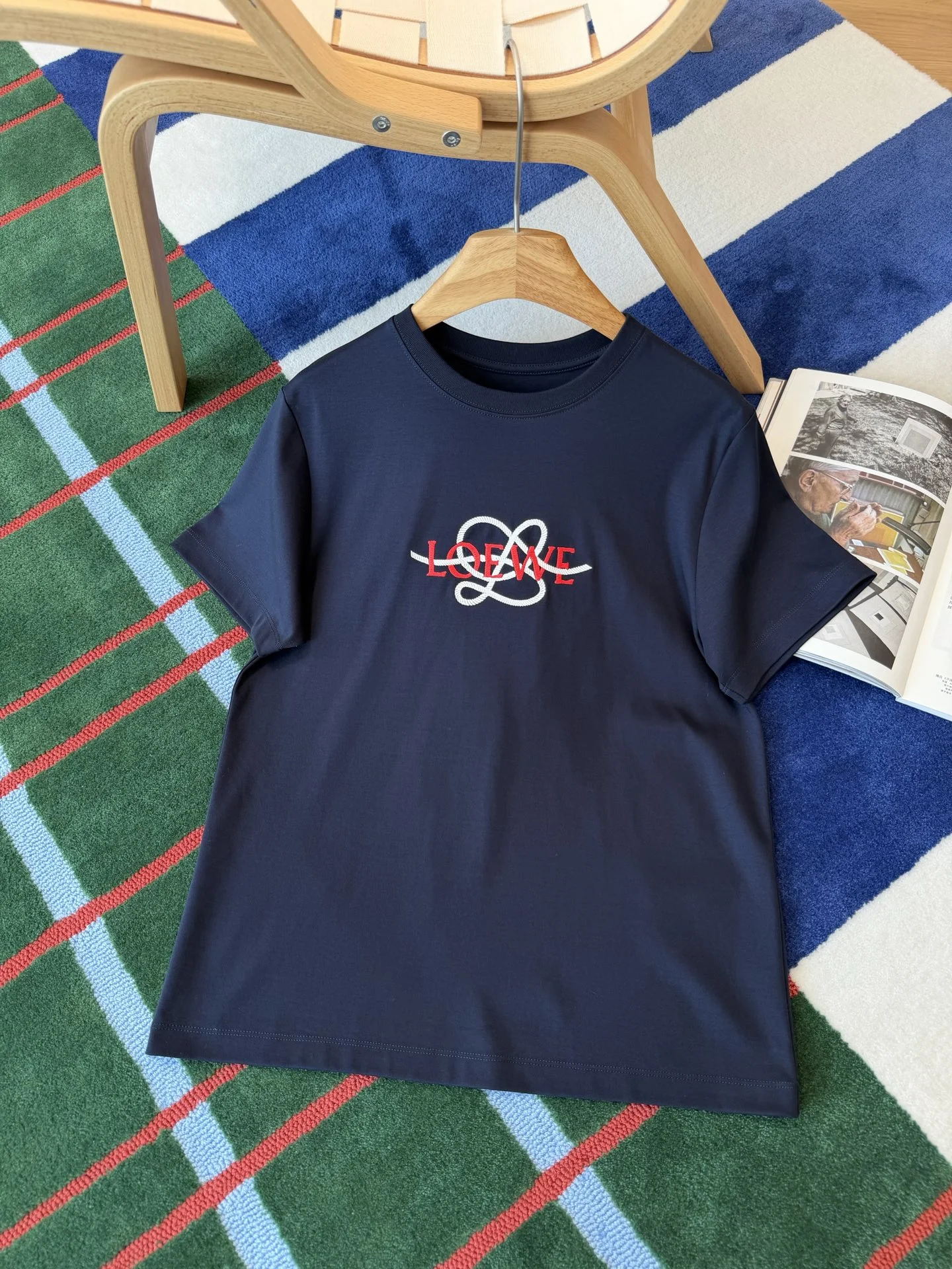 LOEWE T-shirts Navy-Red-White S-L A95202609062783