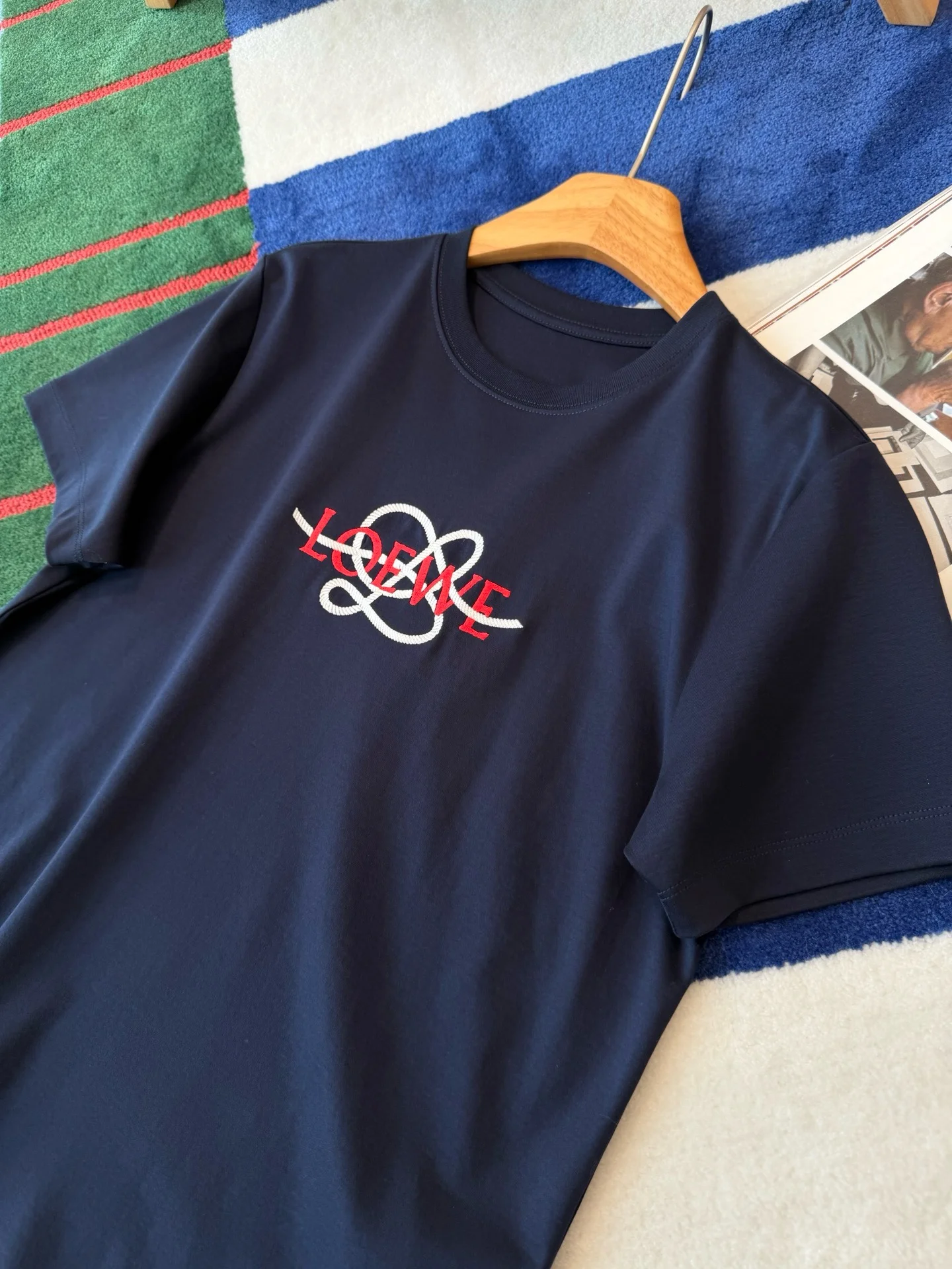 LOEWE T-shirts Navy-Red-White S-L A95202609062783 - Image 8