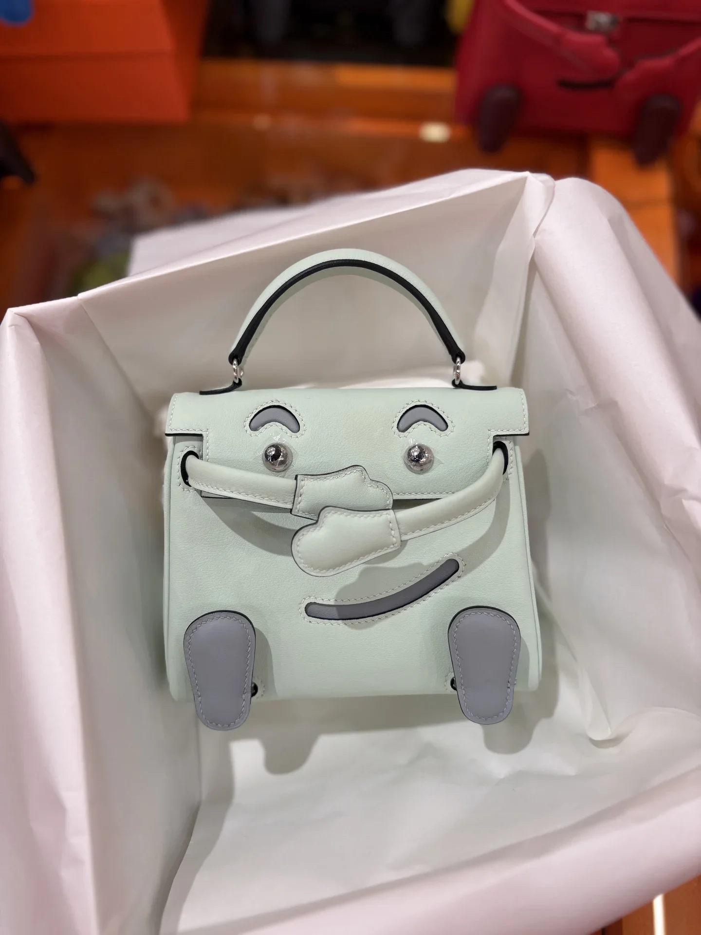 LOEWE Top Handle Bags Mint Green-Gray 16CM A350202609090303