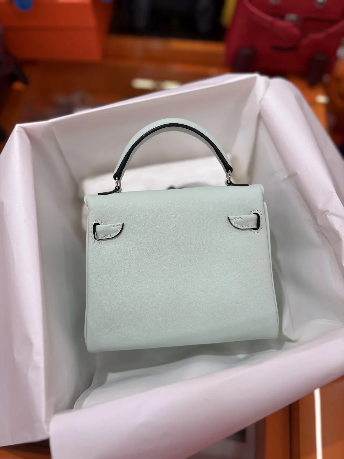 LOEWE Top Handle Bags Mint Green-Gray 16CM A350202609090303 - Image 7