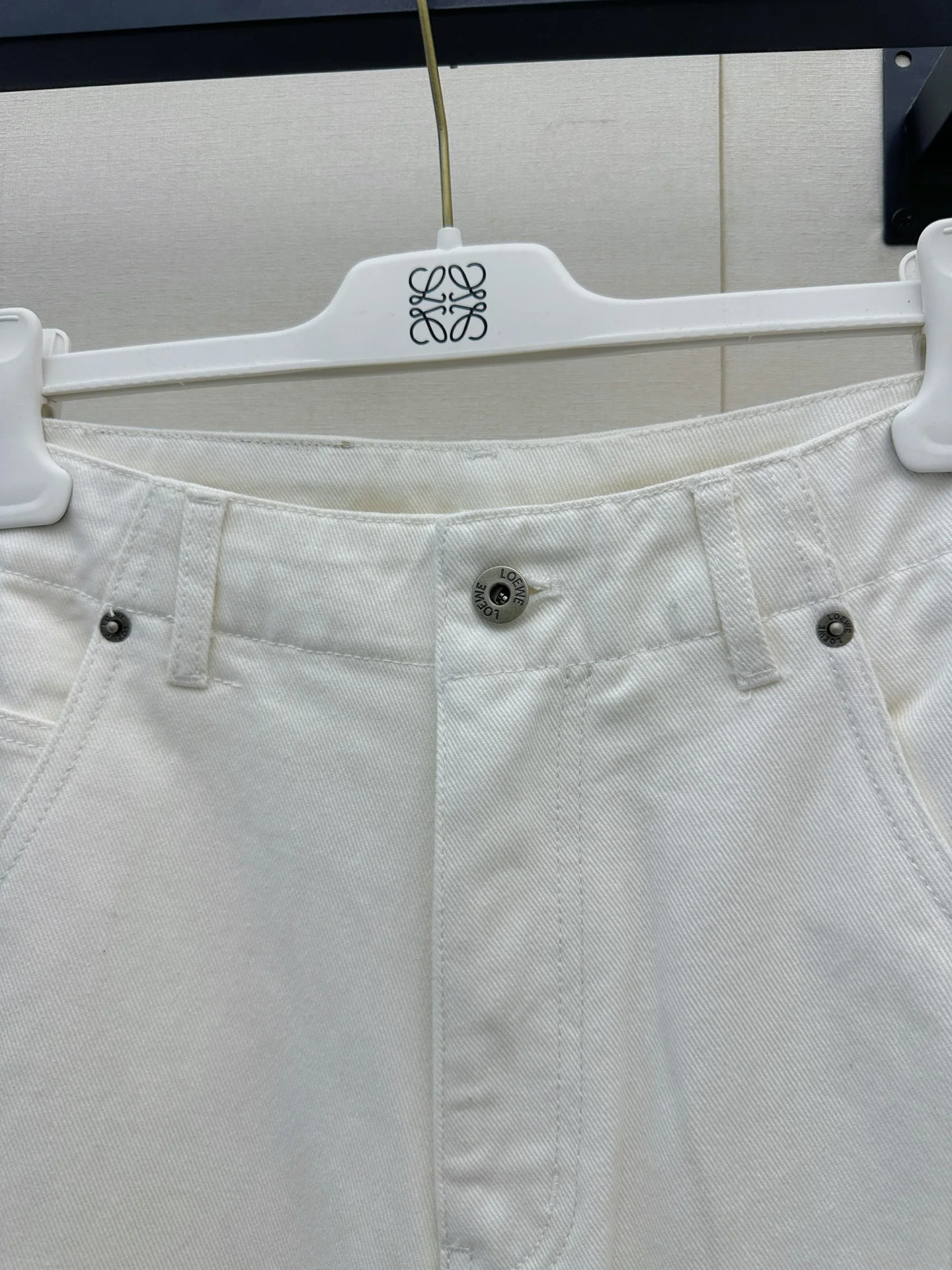 LOEWE Trousers Cotton White S-M-L B95202609063257 - Image 4